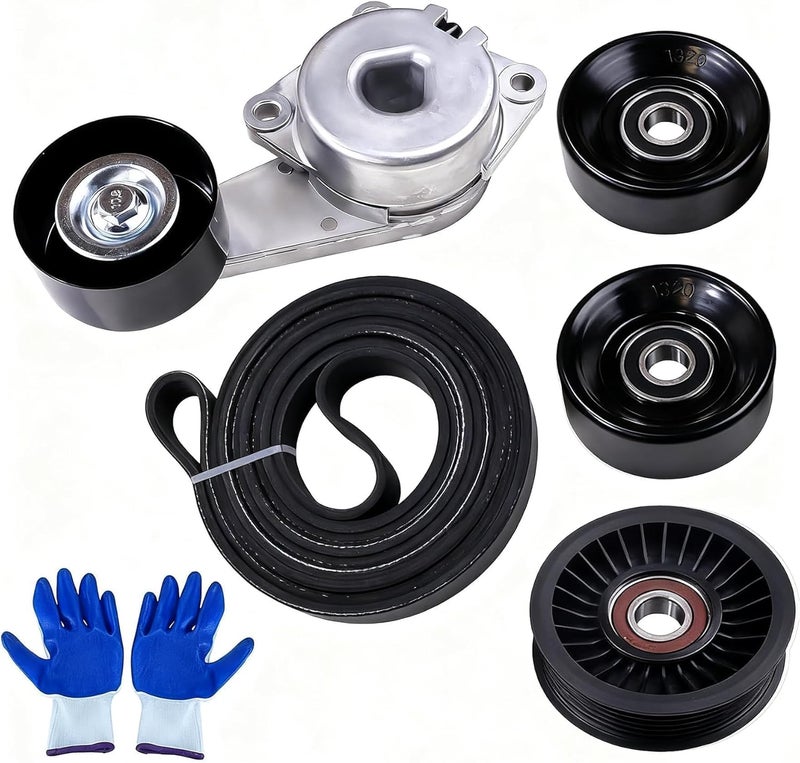 MINETPS Store 90K-38274A Serpentine Belt Drive Tensioner Pulley Component Kit Fit for 2005-2014 Ford F150 F250 F350 Explorer Lobo Expedition 4.6L/5.4L for Lincoln Navigator Mountaineer #89263 ACK061025 DBK061025B - Image 1